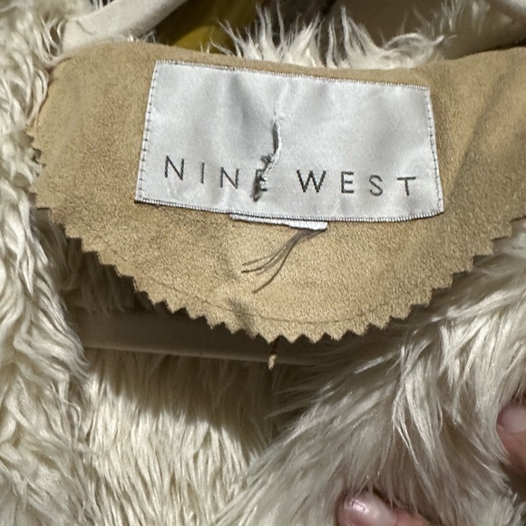 Nine West - Tan/Neutral Sand - Teddy Jacket with Faux Fur Trim - Picture 2 of 5